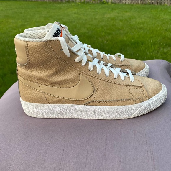 Nike Blazer Leather Mid 2016 Linen GS Sneaker SZ: Youth 5Y  RARE  895850-202 - Picture 4 of 12